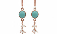 Creolen mit Amazonite und Mondsteinen