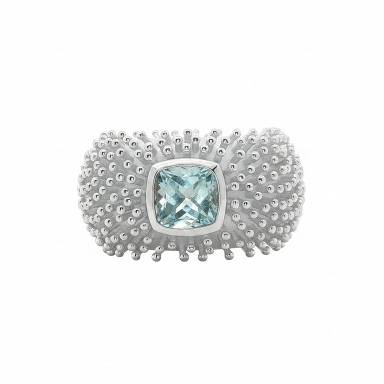Ring DOTTERA mit Aquamarin