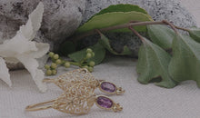 Ohrhänger HERMELIN  mit 3X5 mm Amethyste