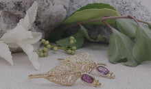 Ohrhänger HERMELIN  mit 3X5 mm Amethyste