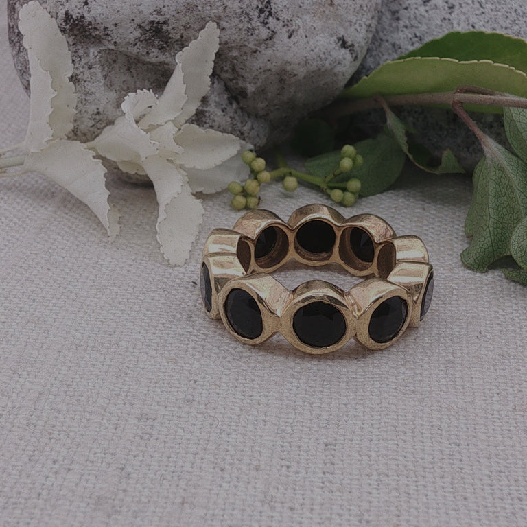 Memory Ring Onyx 6 mm Silber – Letztes Stück | Sale CHF 70