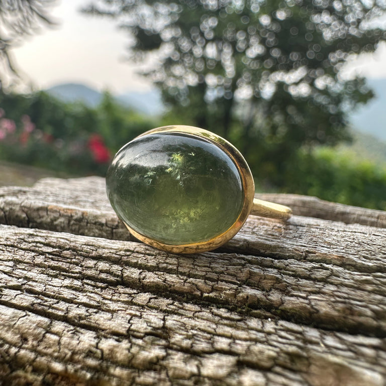LIVIA Ring mit grünem Turmalin