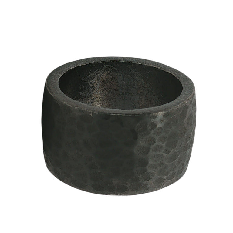Ring SIMON 12 mm matt gehammert
