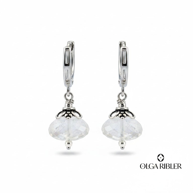 15 mm Creolen mit Mondstein – SALE