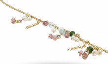 Anklet mit Perlen und Turmalin Charms