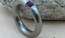 Pneu Ring Edelstahl mit Amethyste