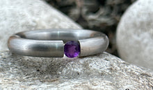 Pneu Ring Edelstahl mit Amethyste
