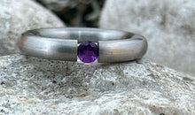 Pneu Ring Edelstahl mit Amethyste