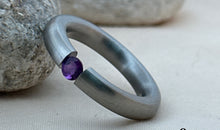 Pneu Ring Edelstahl mit Amethyste