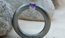 Pneu Ring Edelstahl mit Amethyste