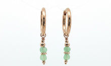 Creolen 16 mm Edelstahl mit Chrysoprase Charms SALE