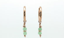 Creolen 16 mm Edelstahl mit Chrysoprase Charms SALE