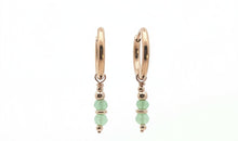 Creolen 16 mm Edelstahl mit Chrysoprase Charms SALE