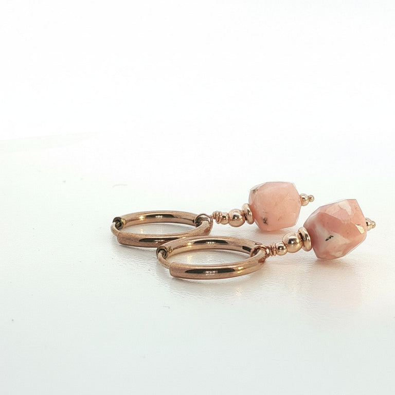 Creolen-Set 16mm Edelstahl Creolen mit Anden Opale Charms SALE