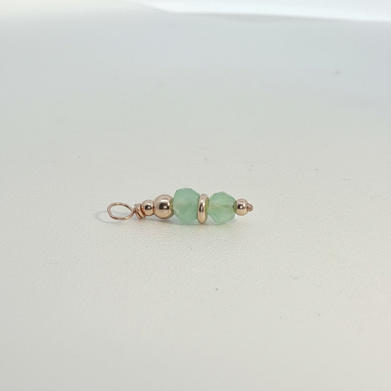 Creolen 16 mm Edelstahl mit Chrysoprase Charms SALE