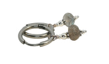 Creolen 16 mm Edelstahl mit Labradorite Charms SALE