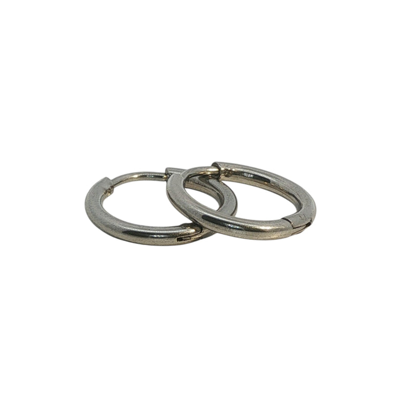 Creolen 16 mm Edelstahl mit Labradorite Charms SALE