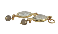 Creolen 16 mm Edelstahl mit Prasiolithe Charms SALE