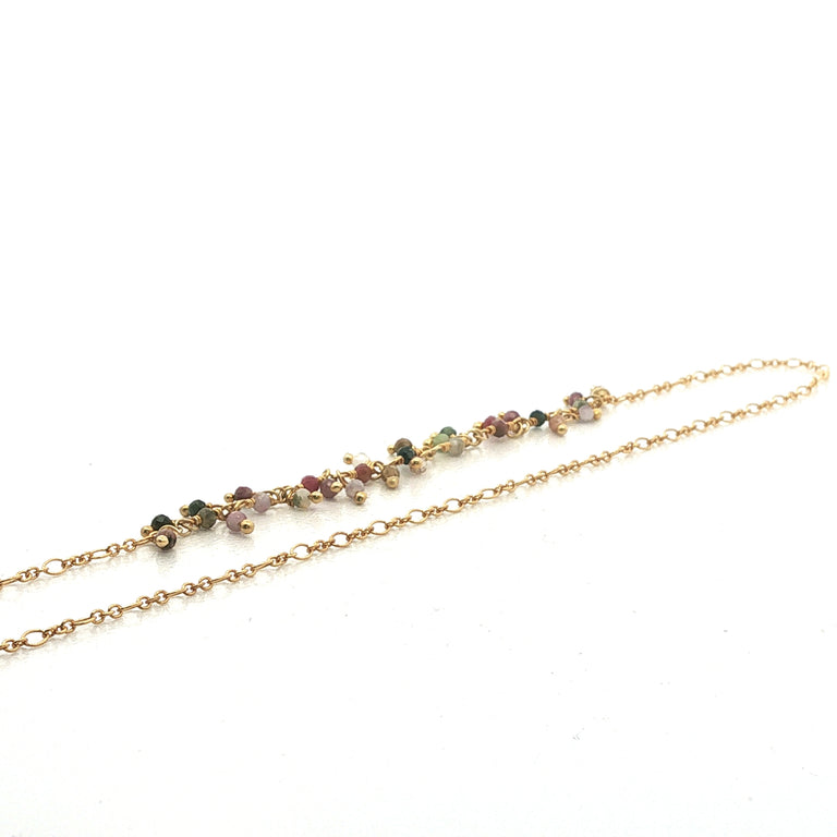 Gliederkette mit kleinen Multiturmalinen