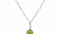 Gliederkette mit 6 mm Peridote Anhänger