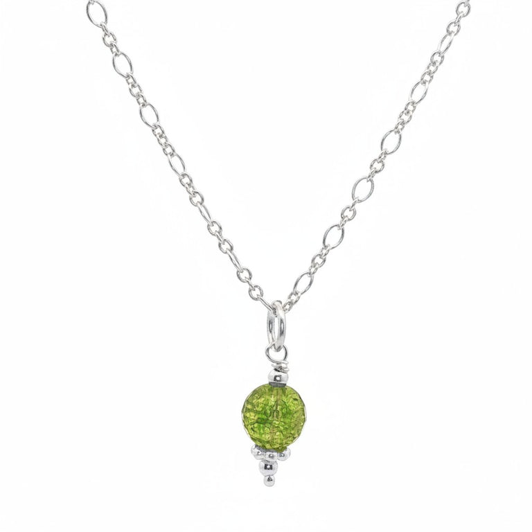 Gliederkette mit 6 mm Peridote Anhänger