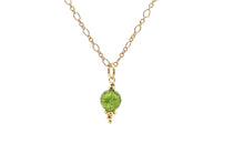 Gliederkette mit 6 mm Peridote Anhänger