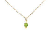 Gliederkette mit 6 mm Peridote Anhänger