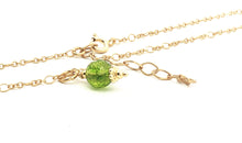 Gliederkette mit 6 mm Peridote Anhänger