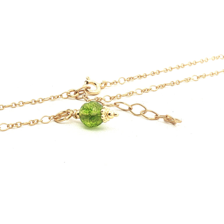 Gliederkette mit 6 mm Peridote Anhänger