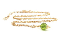 Gliederkette mit 6 mm Peridote Anhänger