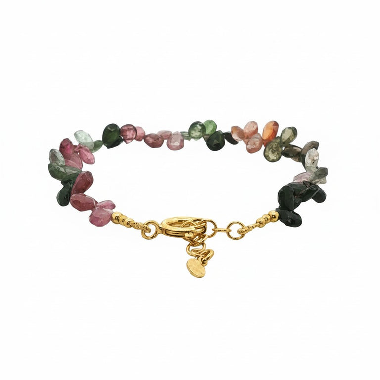 Multiturmalin Armband 6X7 mm
