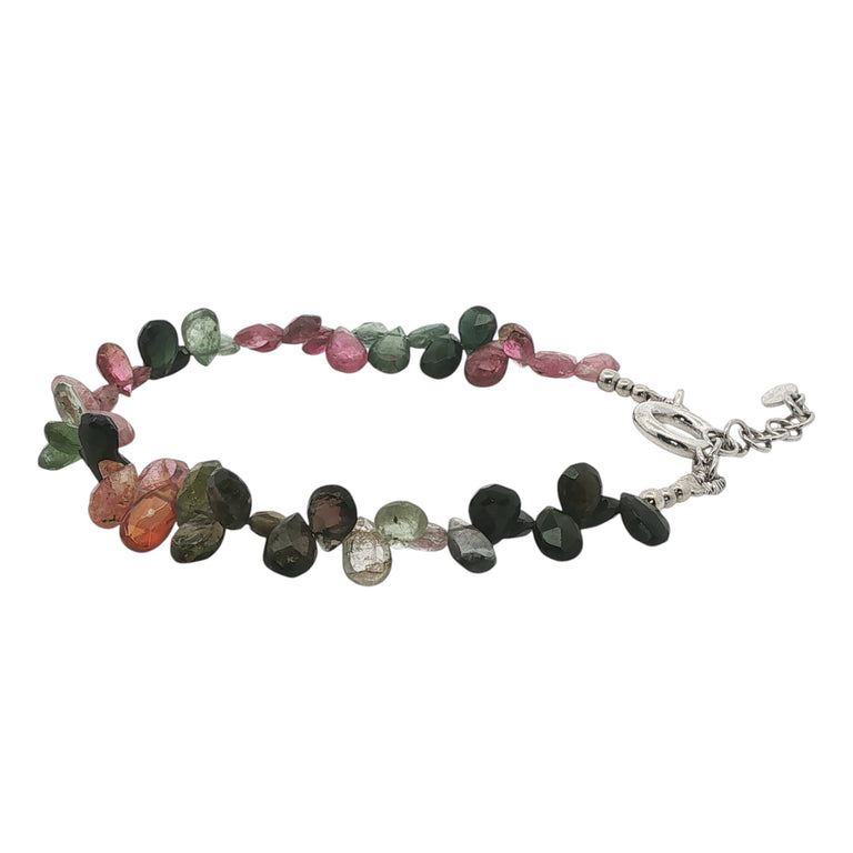 Multiturmalin Armband 6X7 mm