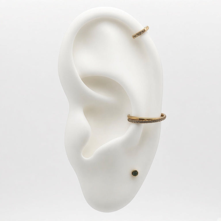 Titan G23 Conch Twist Clicker mit Zirkonia – 1.2 mm / 12 mm