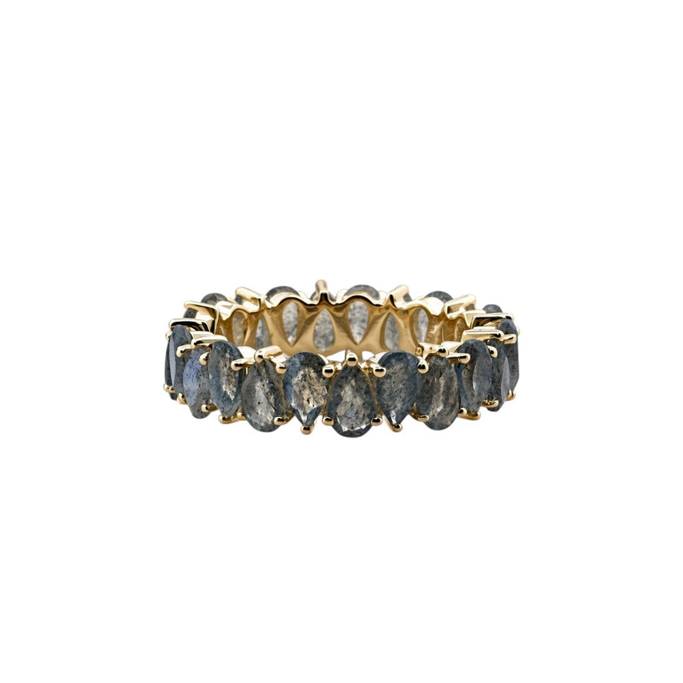AYAT – Memory Ring mit 3 X 5 mm Labradoriten