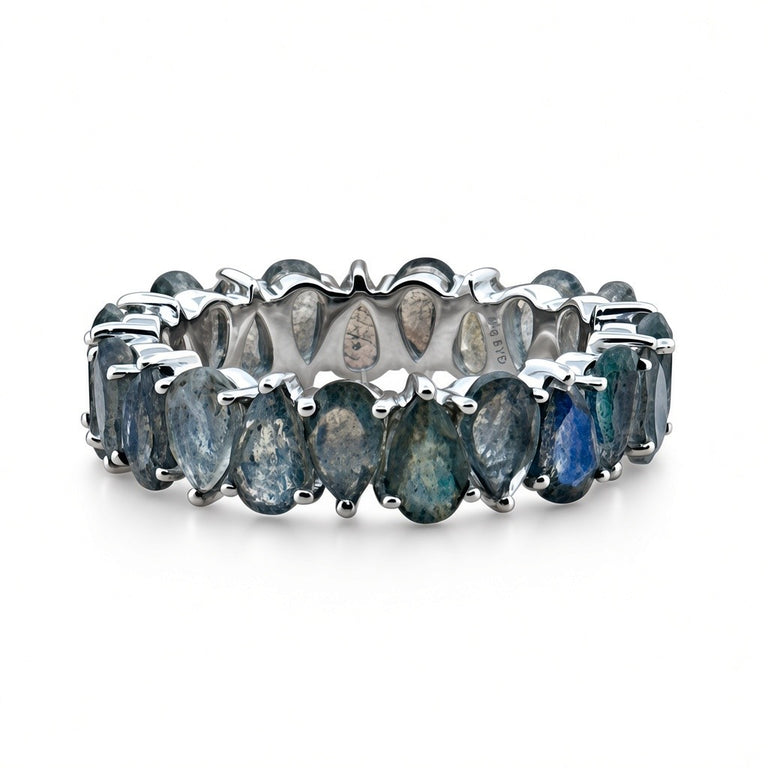 AYAT – Memory Ring mit 3 X 5 mm Labradoriten