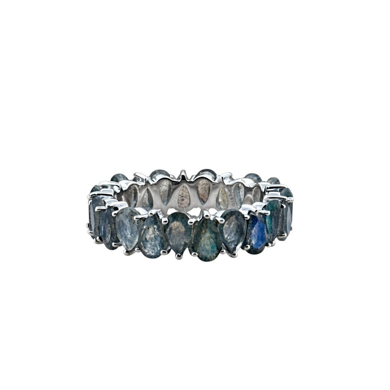 AYAT – Memory Ring mit 3 X 5 mm Labradoriten