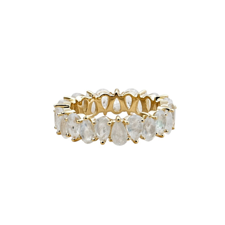 AYAT – Memory Ring mit 3 X 5 mm Mondsteinen