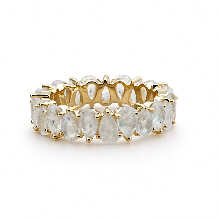 AYAT – Memory Ring mit 3 X 5 mm Mondsteinen