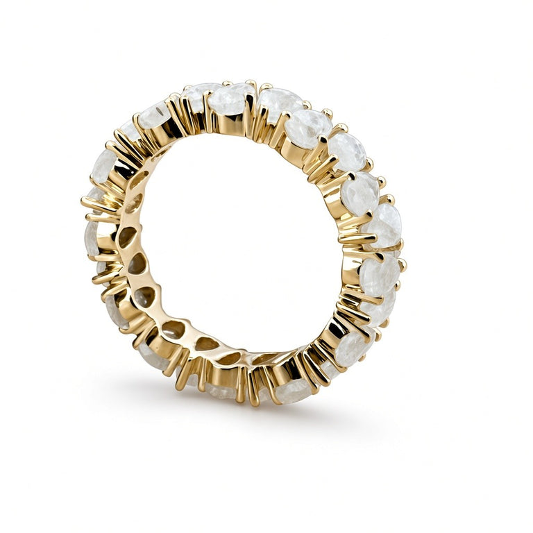 AYAT – Memory Ring mit 3 X 5 mm Mondsteinen
