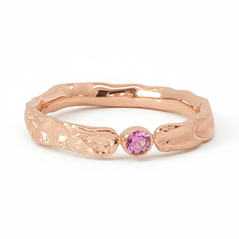 Ring KEENAN 5 mm mit  Rosaturmalin