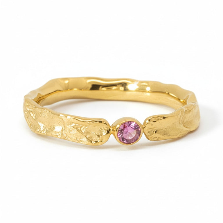 Ring KEENAN 5 mm mit  Rosaturmalin