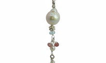 Ypsilon Halskette mit Barockperle und Turmalin-Charms