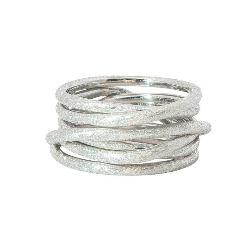 LOOPRING – Handgeflochtener Silberring | Matt | 12 mm