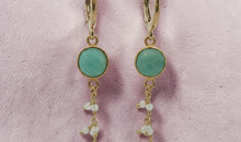 Creolen mit Amazonite und Mondsteinen