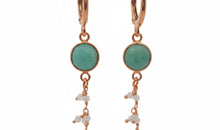 Creolen mit Amazonite und Mondsteinen