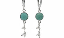 Creolen mit Amazonite und Mondsteinen