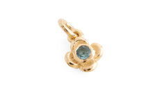 Anhänger  FLOWERS mit Blau Turmalin 9k Gold