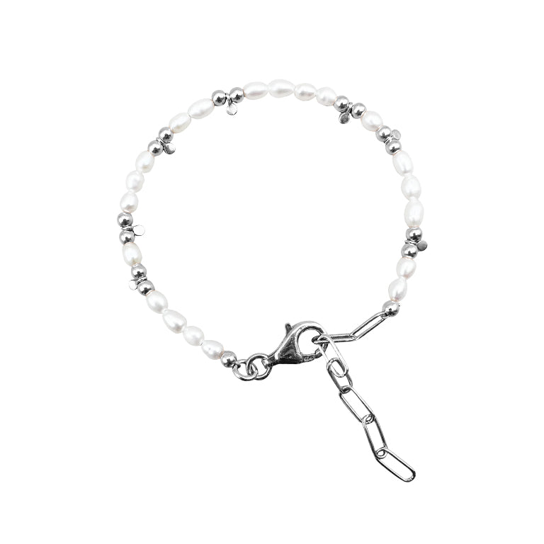 Armband AMELIA Perlen Silber