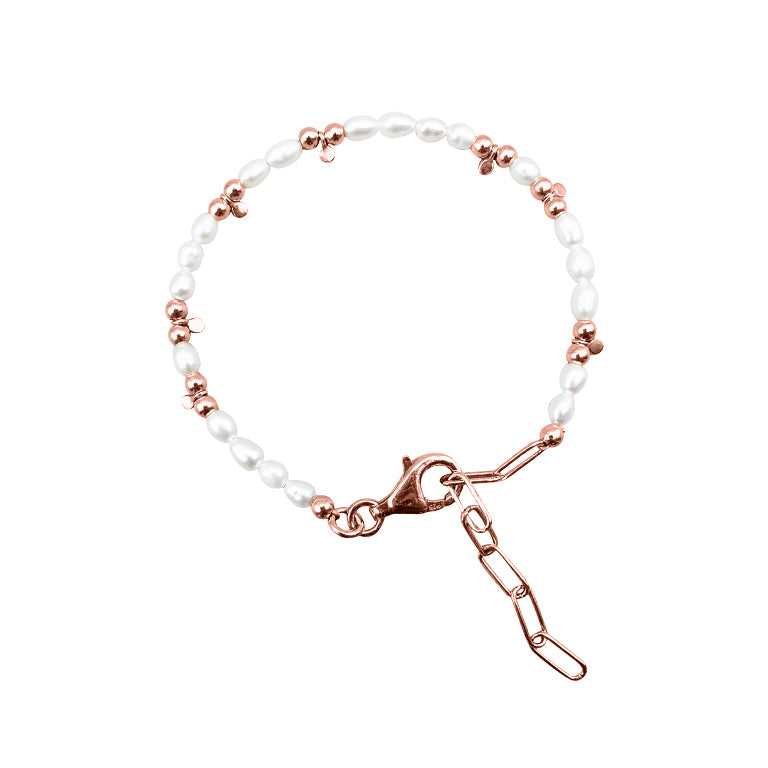 Armband AMELIA Perlen Silber