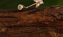 Bauch Piercing SCHMETTERLING  Rosaturmalin
